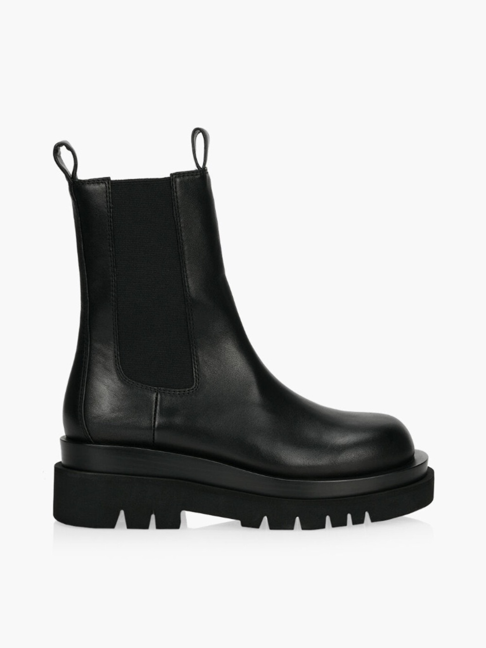 Brown's Shoes Leather Platform Chelsea Boots